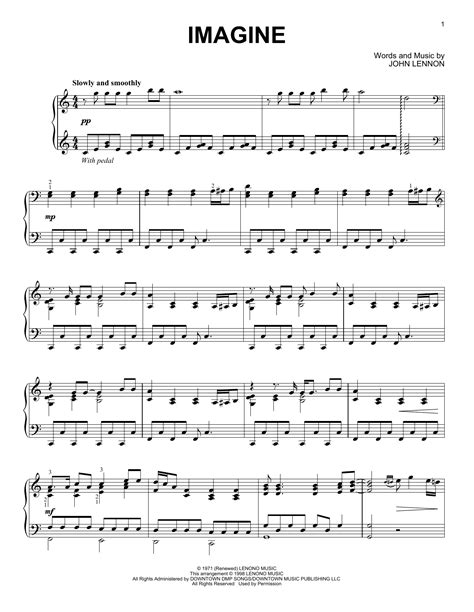 piano cover sheet music|Imagine .